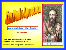 San Paolo Apostolo - anno giubilare