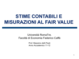 13 Stime contabili e misurazioni al fair value