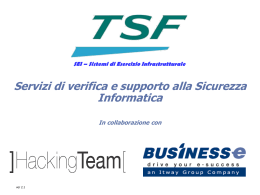 presentazione TSF servizi di sicurezza v2