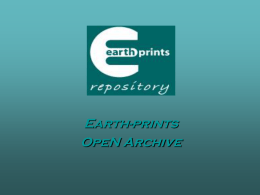 Earth-prints OpeN Archive Archivio disciplinare di Geofisica