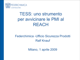 Il progetto TESS - REACH-SERV