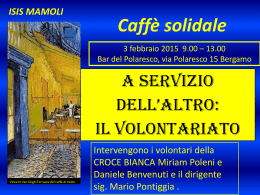 Caffè solidale - isis mariagrazia mamoli bergamo