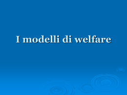 I modelli di welfare