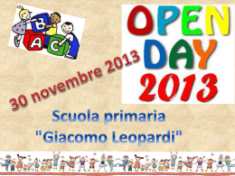 Open Day sc. Primaria Leopardi