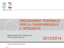 PresentazioneProgrammaTrasparenza_2012-2014