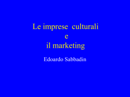 Le imprese della cultura e il marketing