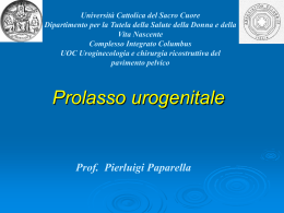 Prolasso urogenitale - Pierluigi Paparella