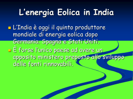 L`energia Eolica in India