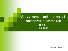 Diapositiva 1 - Azienda ULSS 3