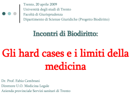 slides - Giurisprudenza - Università degli Studi di Trento
