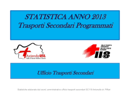 STATISTICA ANNO 2009 - Federazione Regionale dei Volontari del