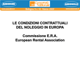 LE CONDIZIONI CONTRATTUALI DEL NOLEGGIO IN EUROPA