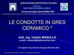 MASULLO CONDOTTE GRES - Associazione Idrotecnica Italiana