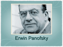 Erwin Panofsky  - Università degli Studi di Bari
