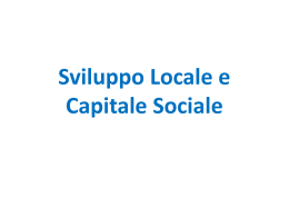 Sviluppo Locale - Dipartimento di Sociologia