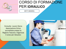 Corso per steward - Consulta Lavoro Siena
