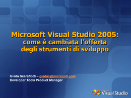 Microsoft Visual Studio 2005: come è cambiata l