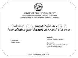 simulatore_campo_fotovoltaico - Università degli Studi di Trieste