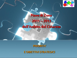 Piano di Zona: Priorità e Obiettivi