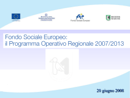 Programmazione FSE 2007-2013 - Il portale dell`Istruzione