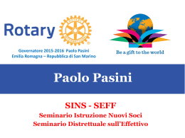 Paolo Pasini – Presentazione dei Seminari