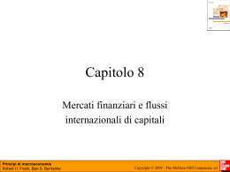 Mercati finanziari e flussi internazionali di capitali