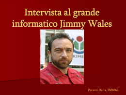 Intervista al grande informatico Jimmy Wales