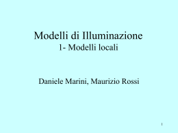 Modelli di Illuminazione - Università degli Studi di Milano