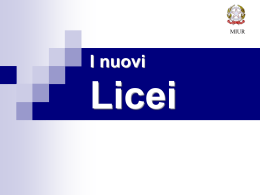 Nuovi Licei - Ufficio Scolastico Regionale per l`Abruzzo