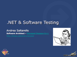 .NET & Software Testing