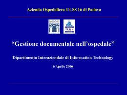 Gestione documentale nell`ospedale