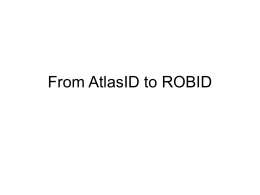 AtlasID2ROB - “E. De Giorgi” – Università del Salento