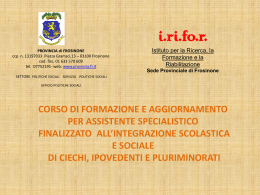 Programma Corso - Unione Italiana Ciechi di Frosinone