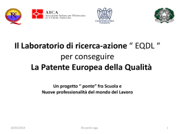 Il Laboratorio ricerca-azione EQDL del Polo Qualitá di Napoli