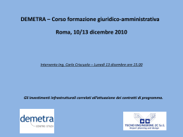 Diapositiva 1 - Centro Studi Demetra