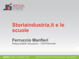 slide - Centro on line Storia e Cultura dell`Industria