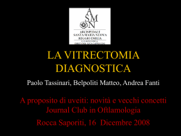 Vitrectomia diagnostica.givre - Centro Oculistico Tassinari