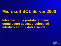 Microsoft SQL Server 2000 Informazioni a