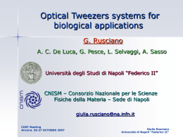 Some biological applications of optical tweezers based