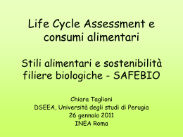 Life Cycle Assessment e consumi alimentari