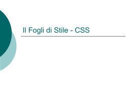 I Fogli di Stile CSS