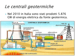 Le centrali geotermiche