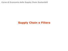 Supply Chain e Filiera - Dipartimento di Economia