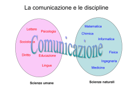 Comunicazione-definizioni - Corso di laurea in Scienze dell