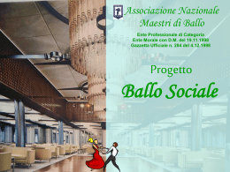 Progetto Gare di ballo Sociale - Associazione Nazionale Maestri di