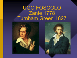 UGO FOSCOLO Zante 1778 Turnham Green 1827