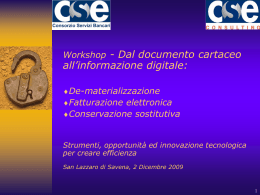 Allegato A - Workshop CSE 2-12-2009 - agenda