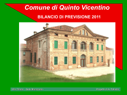 BILANCIO PREVISIONE - Comune di Quinto Vicentino