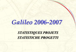 Galileo 2006-07 PROGETTI PER SEDE FRANCESE TOT. PROJETS