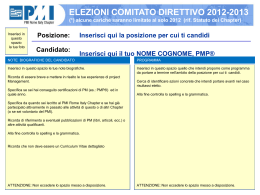 Candidato - PMI Rome Italy Chapter